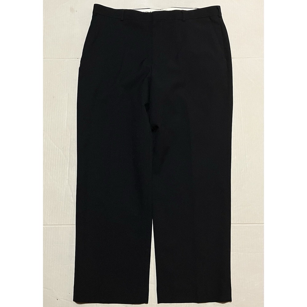Flexslax Men 40 X 29 Straight‎ Leg Perma-Prest Regular Fit Pants Navy